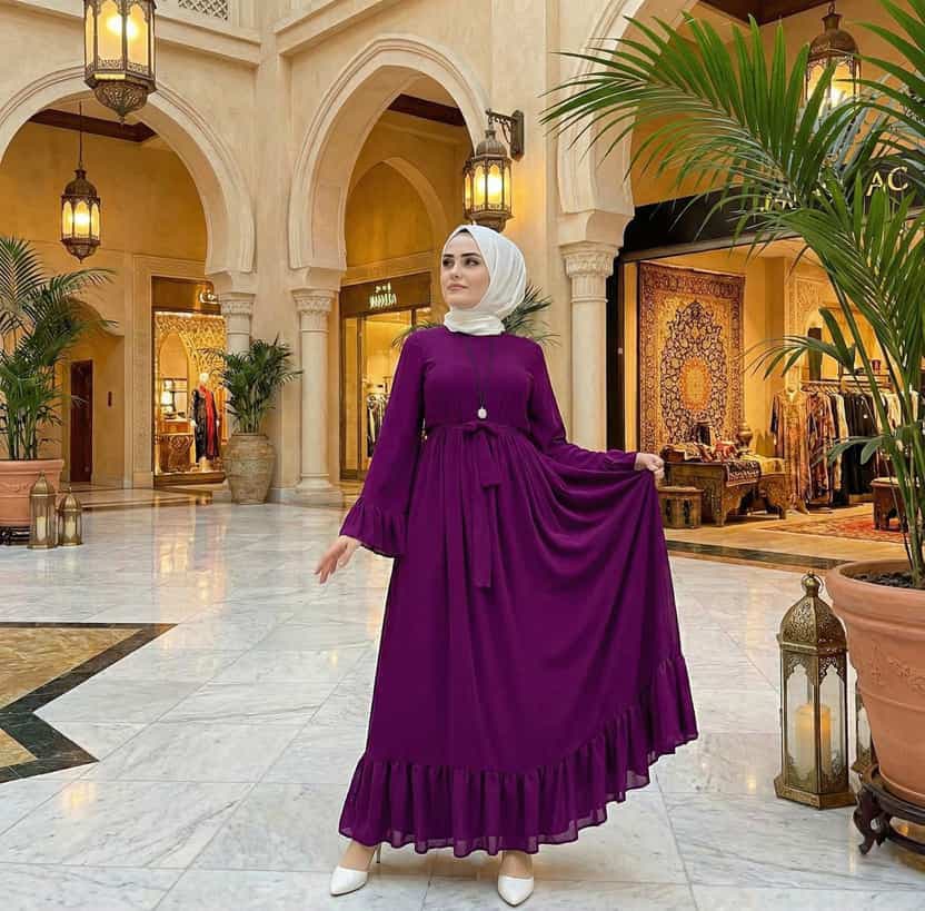 Noor Fashion- চেরি জর্জেট বোরকা